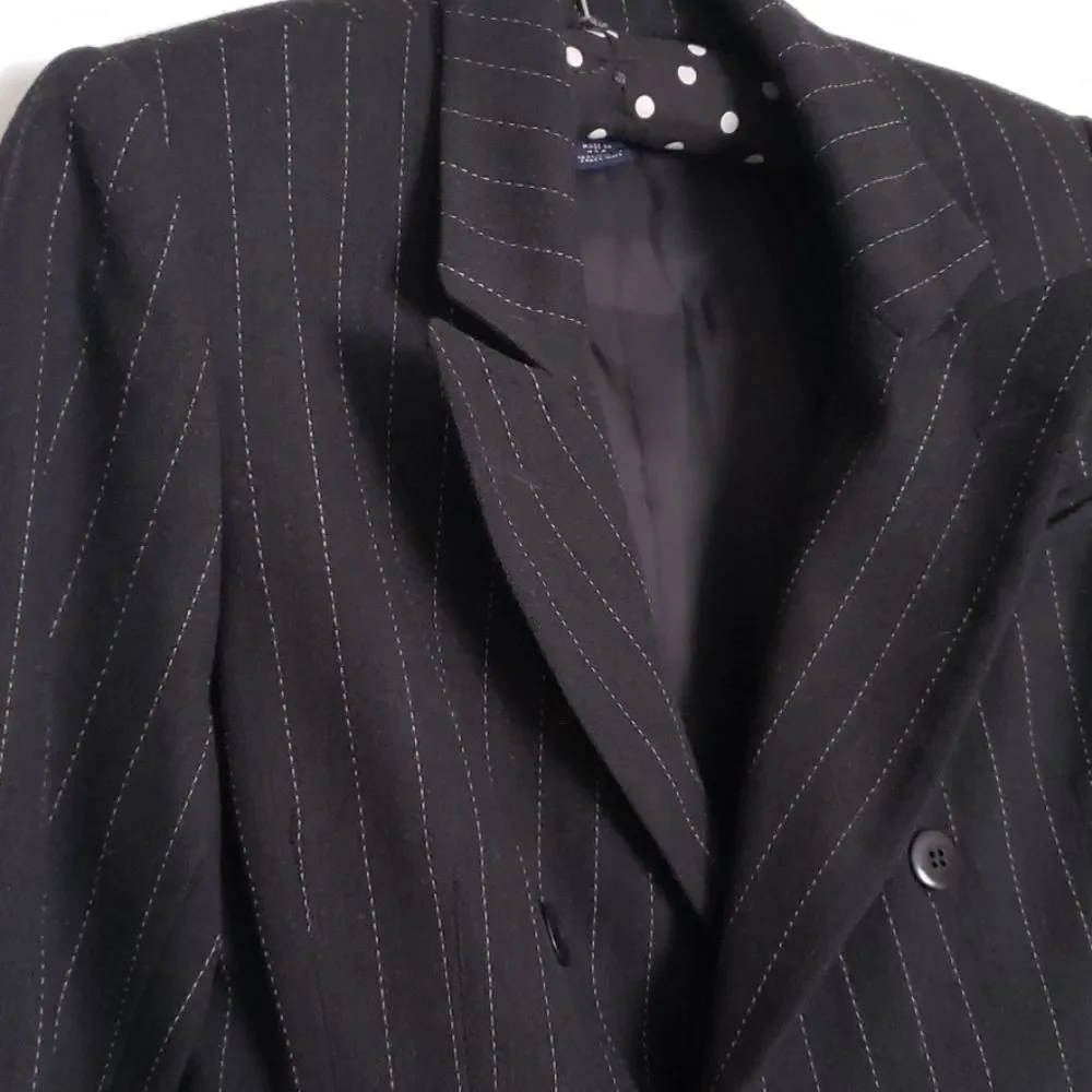 ANNE KLEIN pinstripe blazer jacket